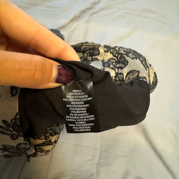 Ann Taylor Gray Floral Jacquard Skirt - Picture 6 of 6